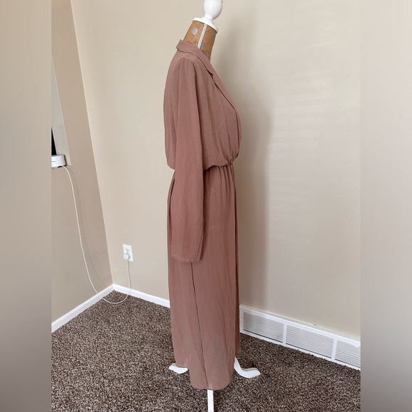 Naked wardrobe Sheer Long Sleeve Maxi Duster Dress - Picture 5 of 8